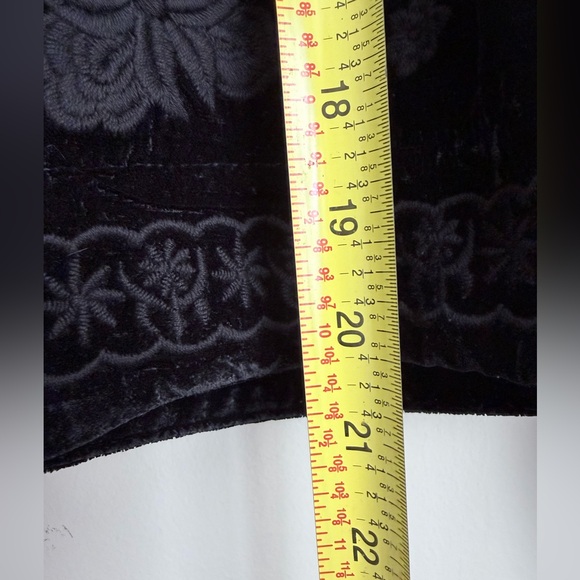 ZARA Black Velvet Stunning Kimono Embroidered Jacket Coat blogger favorite L - Picture 7 of 7